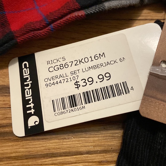 New carhartt corduroy overalls and flannel - Picture 2 of 5